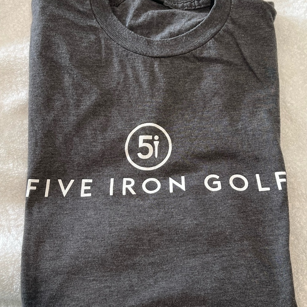 Tultex Dark Gray Tee with White Logo